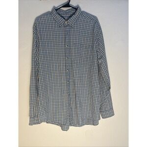 LL Bean Mens XL Regular Plaid Button Down Shirt Long Sleeve 100% Cotton Casual